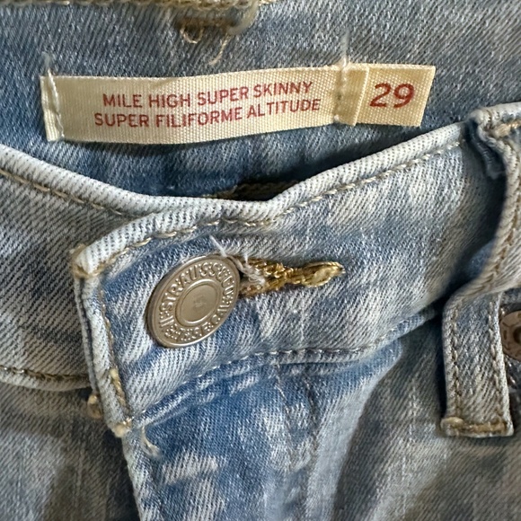 Levi's Mile High Super Skinny Jeans - Size 29 - Light wash - Picture 5 of 8